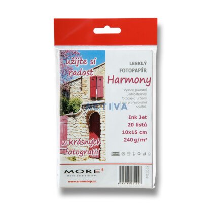 Obrázok produktu More Harmony Glossy - fotografický papier - 10 x 15 cm, 240 g, 20 listov, lesklý