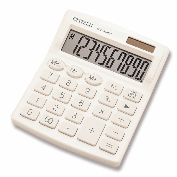 Stolní kalkulátor Citizen SDC-810NR bílý