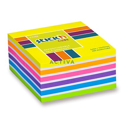 Obrázek produktu Hopax Stick'n Neon Notes - samolepicí bloček - 76 × 76 mm, 400 l., žlutý