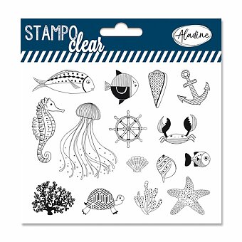 Obrázek produktu Razítka gelová Stampo Clear - Mořský svět, 15 ks