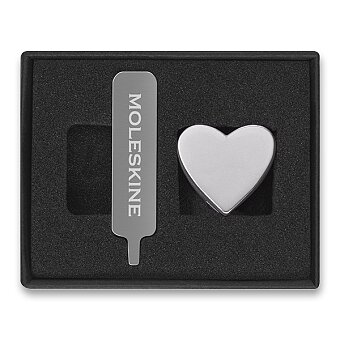 Obrázek produktu Ozdoba na zápisník Moleskine - srdce, stříbrná
