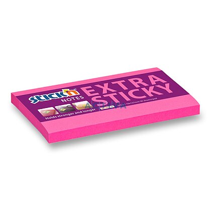 Obrázek produktu Hopax Stick'n Extra Sticky - samolepicí bloček - 127 × 76 mm, 90 l., růžový