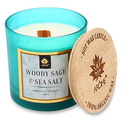Obrázek produktu Arôme - vonná svíčka s dřevěným knotem - Woody Sage and Salt