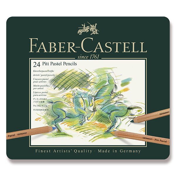 Umělecké pastely Faber-Castell Pitt Pastel plechová krabička, 24 barev