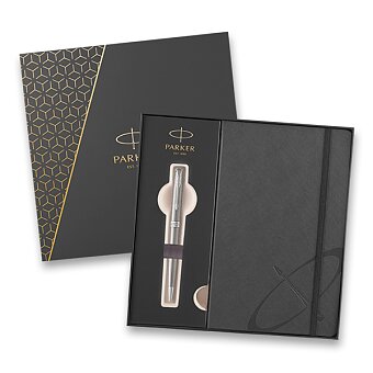 Obrázek produktu Parker Sonnet Stainless Steel CT - kuličkové pero, dárková kazeta se zápisníkem
