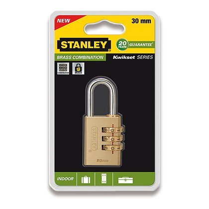 Obrázek produktu Stanley - visací zámek s číselnou kombinací - 30 mm