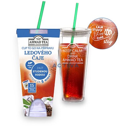 Product image Ahmad Tea - Cup To Go Ledové čaje 15 sáčků + pohárek