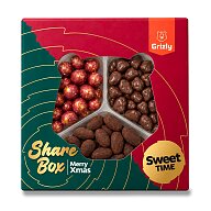 Grizly Vánoční Sharebox - směs ořechů a ovoce - sladká, 270 g