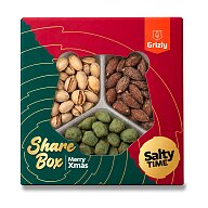 Grizly Vánoční Sharebox - směs ořechů - slaná, 200 g