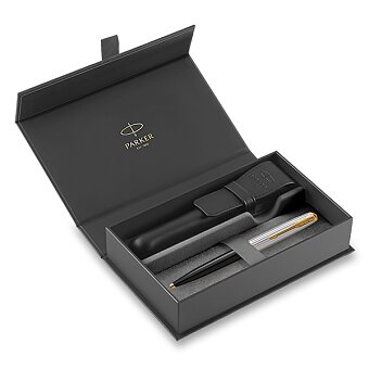 Obrázek produktu Parker 51 Premium Black GT - kuličkové pero, dárková sada s koženým pouzdrem