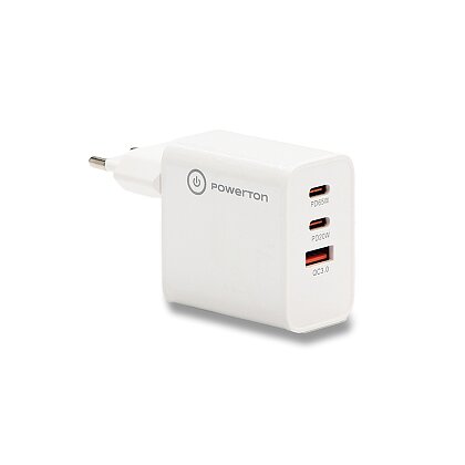 Obrázek produktu Powerton - síťový adaptér - 65W, USB-C / USB-A, 3 porty