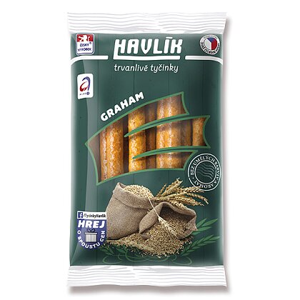 Obrázek produktu Havlík - tyčinky se sýrem a solí - Graham, 90 g