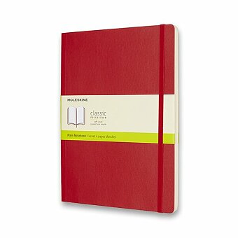 Obrázek produktu Zápisník Moleskine - mäkké dosky - XL, čistý, červený