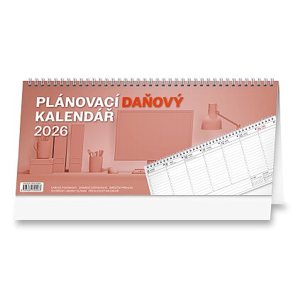 Obrázek produktu Plánovací daňový 2026 - stolní pracovní kalendář