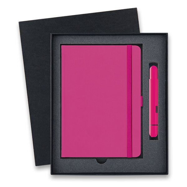 Lamy Pico Neon Pink kapesní kuličková tužka, dárková sada se zápisníkem