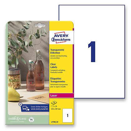 Product image Avery Zweckform - PET labels, crystal clear