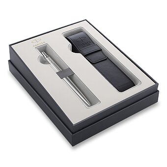 Obrázek produktu Parker Jotter XL Monochrome Stainless Steel CT - kuličkové pero, dárková sada s pouzdrem