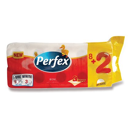 Obrázek produktu Perfex - toaletní papír - 3vrstvý, 120 útržků, 8 + 2 rolí