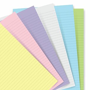Poznámkový papier, linajkový, 6 farieb