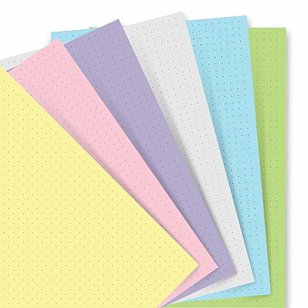 Obrázek produktu Poznámkový papír, tečkovaný, 6 barev - náplň zápisníků A5 Filofax Notebook