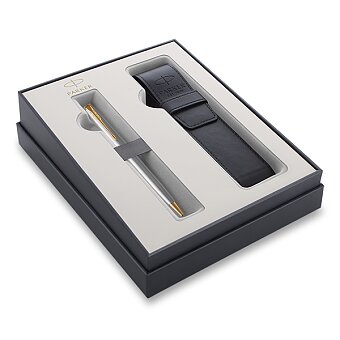 Obrázek produktu Parker Sonnet Stainless Steel GT - kuličková tužka, dárková sada s pouzdrem