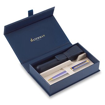 Obrázek produktu Waterman Hémisphère Colour Blocking Purple GT - guľôčkové pero, darčeková súprava s koženým puzdrom