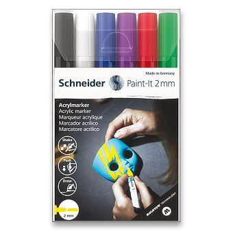 Obrázek produktu Akrylový popisovač Schneider Paint-It 310 - souprava V1, 6 barev