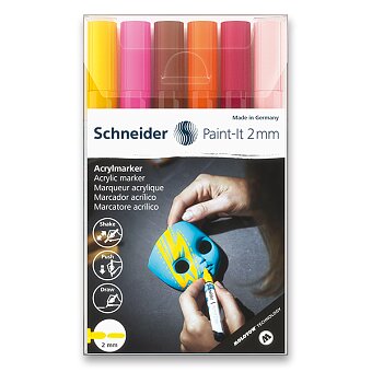 Obrázek produktu Akrylový popisovač Schneider Paint-It 310 - souprava V3, 6 barev