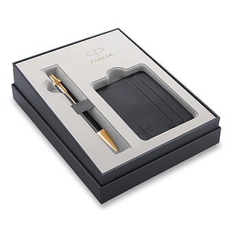 Obrázek produktu Parker IM Premium Black GT - kuličková tužka, dárková sada s pouzdrem na karty