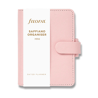 Obrázek produktu Mini diář Filofax Saffiano A8 - růžový, modular