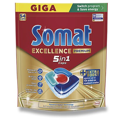 Obrázek produktu Somat Excellence Premium 5in1 - kapsle do myčky - 54 kapslí