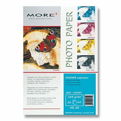 Obrázok produktu More Inspiration - lesklý fotopapier - A4, 145 g, 20 listov