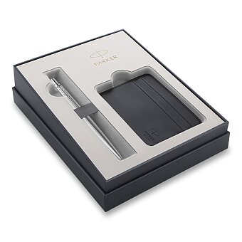 Obrázek produktu Parker Jotter XL Monochrome Stainless Steel CT - kuličkové pero, dárková kazeta s pouzdrem na karty