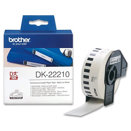 Obrázek produktu Brother DK-22210 - originální papírové štítky - role, 29 mm x 30,48 m