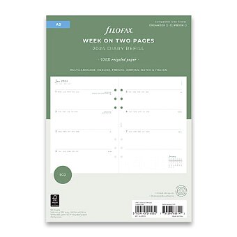Obrázek produktu Diářový set Eco 2024 - náplň A5 diářů Filofax