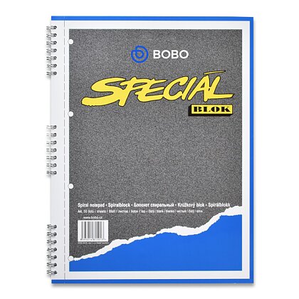 Obrázek produktu Bobo blok Speciál - kroužkový blok - A4, 50 l., čistý