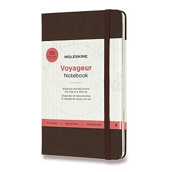 Obrázek produktu Zápisník Moleskine Voyageur - tvrdé desky - tm.hnědý