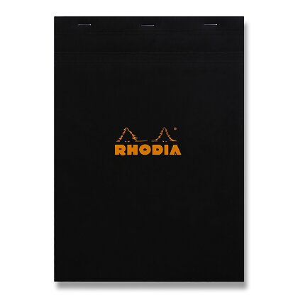 Obrázok produktu Rhodia Basic - šitý blok - A4, 80 l., štvorčekový, čierny