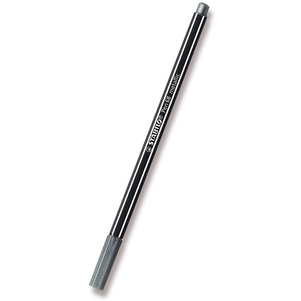 Fix Stabilo Pen 68 metallic stříbrný
