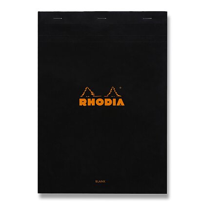 Obrázok produktu Rhodia Basic - šitý blok - A4, 80 l., čistý, čierny