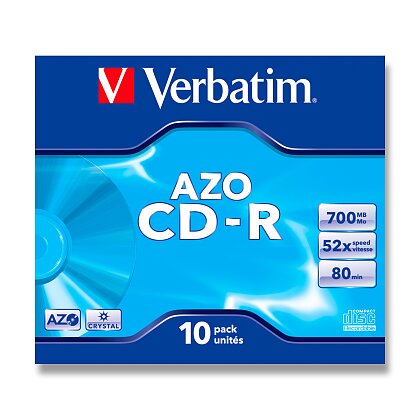Product image Verbatim CD-R AZO Crystal - zapisovatelné CD - 700 MB, 10 ks