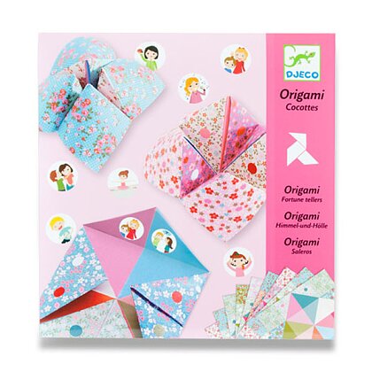Obrázok produktu Djeco – origami skladačka – Nebo, peklo, raj – ružová sada