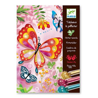Obrázek produktu Malování barevným pískem Djeco - Třpytiví motýlci