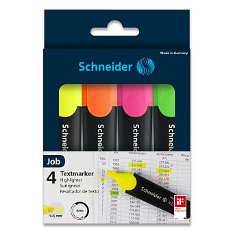 Obrázek produktu Zvýrazňovač Schneider Job - sada 4 barev