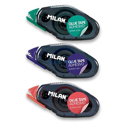 Obrázek produktu Milan Glue Tape 4401924 - lepicí roller  - 8,4 mm x 5 m - mix barev
