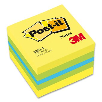 Obrázek produktu Samolepicí mini bloček 3M Post-it 2051L - 51×51 mm, 400 l. citrónový