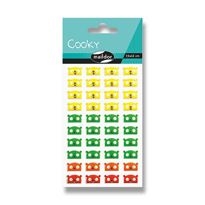 Obrázek produktu Maildor 3D Cooky - samolepky - Emotikony medvěd