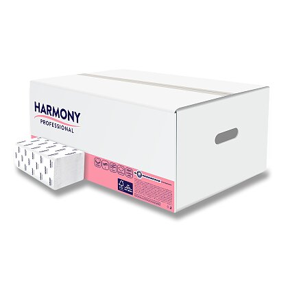 Product image Harmony Professional - paper ZZ towels - 2-ply, white cellulose, 3140 pcs.