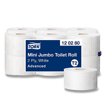 Obrázok produktu Tork mini Jumbo Advanced - toaletný papier - 2vrstvový, priemer 18,8 cm, návin 170 m, 12 ks