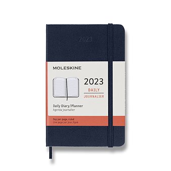 Obrázek produktu Diář Moleskine 2023 - tvrdé desky - S, denní, modrý